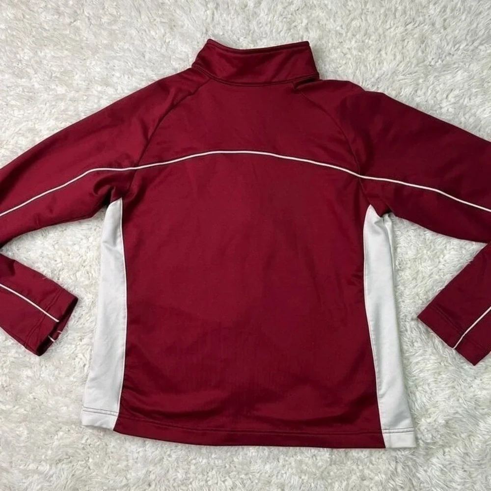 Nike Team Kids Dri-FIT Full Zip Track Jacket Burgundy White Size L 12-14